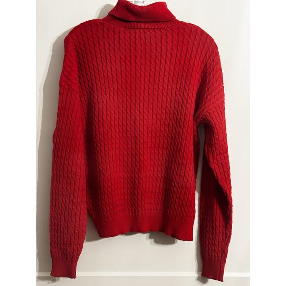 Vintage Pendleton Country Sophisticates Women Sz L Red Sweater Turtleneck Prep - Picture 5 of 9